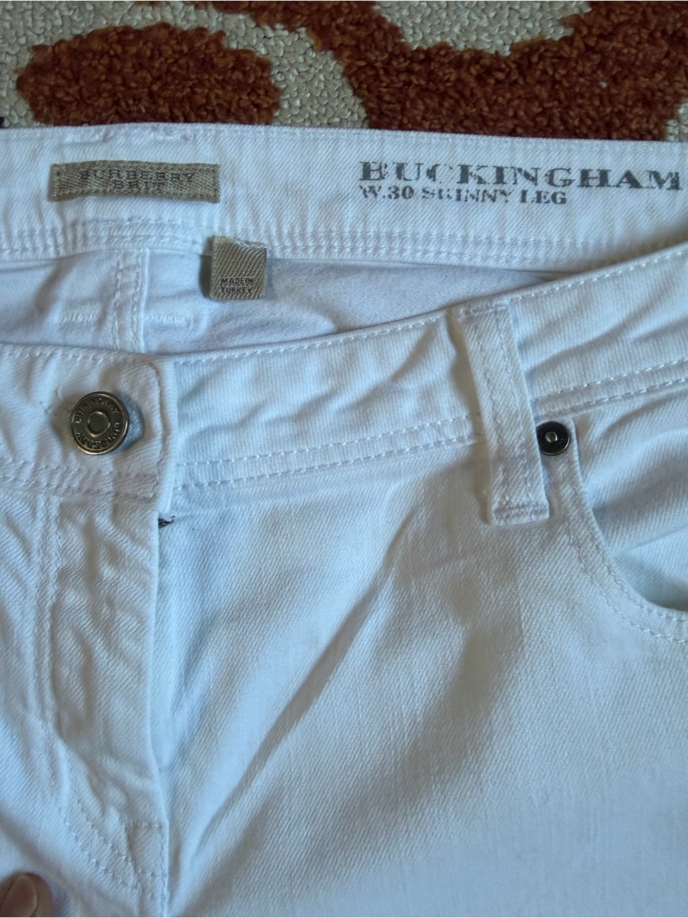 Burberry Brit Buckingham White Skinny Leg Jeans 30 - Picture 5 of 5